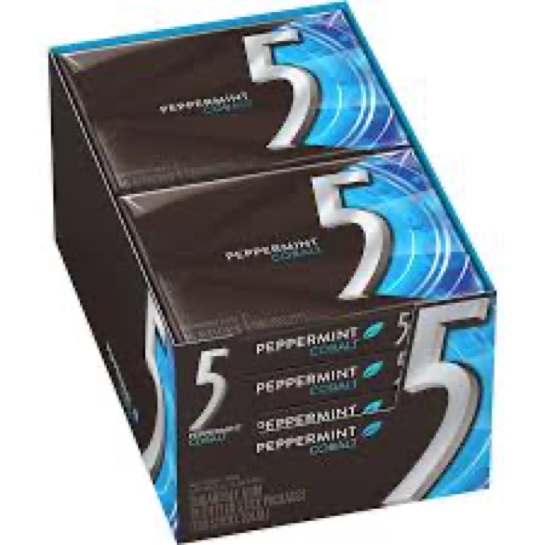 5 Gum Chicle Sin Azúcar - Peppermint Cobalt