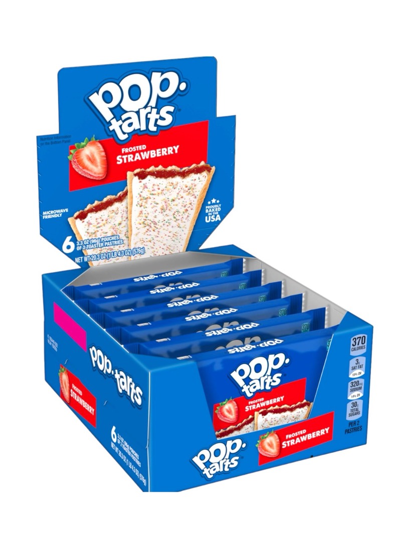 Kellogg's Pop-Tarts Frosted Strawberry - Caja 6 sobres