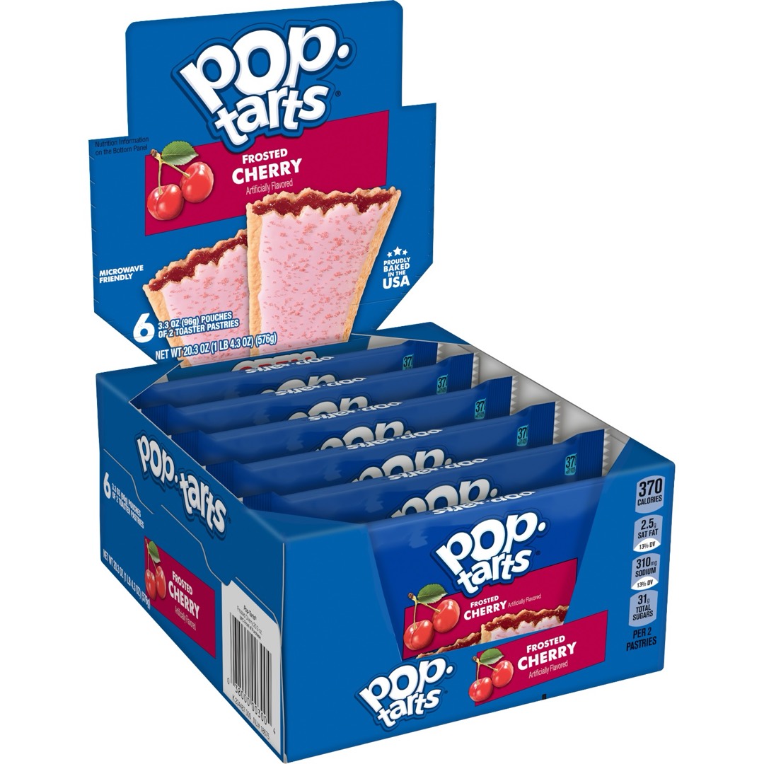 Kellogg's Pop-Tarts Frosted Cherry - Caja 6 sobres