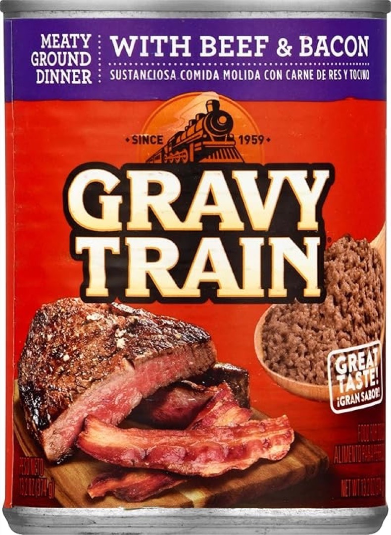 Gravy Train Comida Molida con Res y Tocino